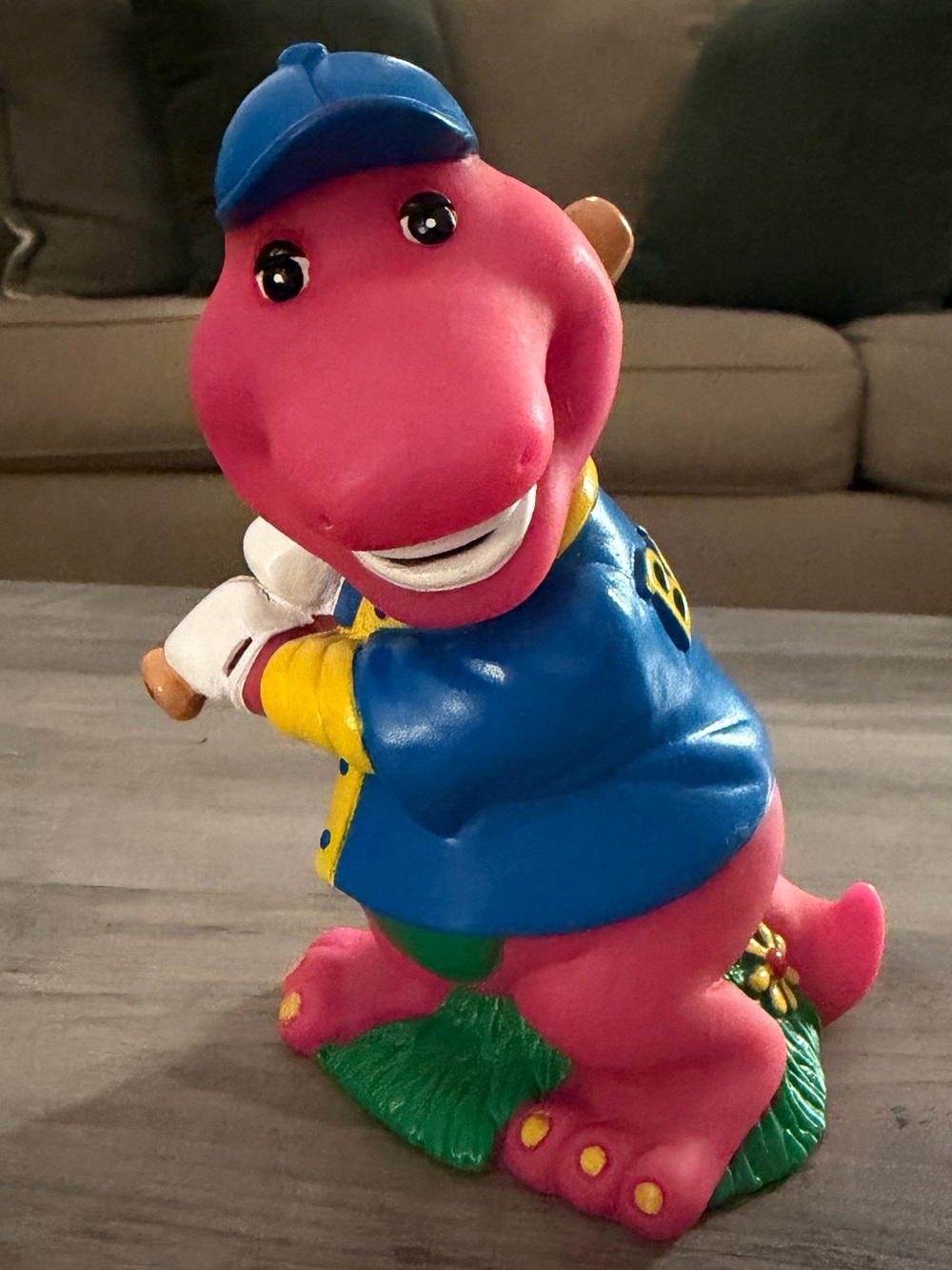 1992 Barney Baseball Coin Bank